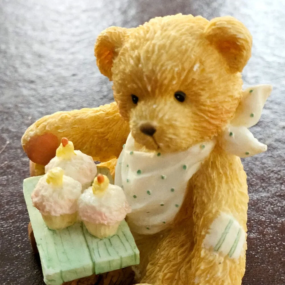 Vintage 1992 Cherished Teddies Age 3 “Three Cheers For You” Enesco Figurine